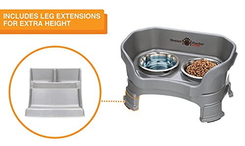 Neater Feeder Deluxe Mess (Cat + Standard Bowl / Gunmetal)