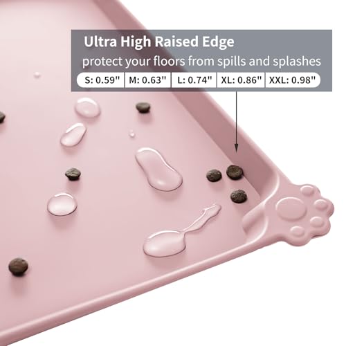 Silicone Pet Feeding Mat (Misty Rose / 18.5" x 11.5")