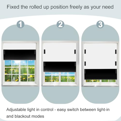100% Blackout Blind Magnetic Blackout Window Cover 79 x 57Inch (White / 57"W x 79"H)