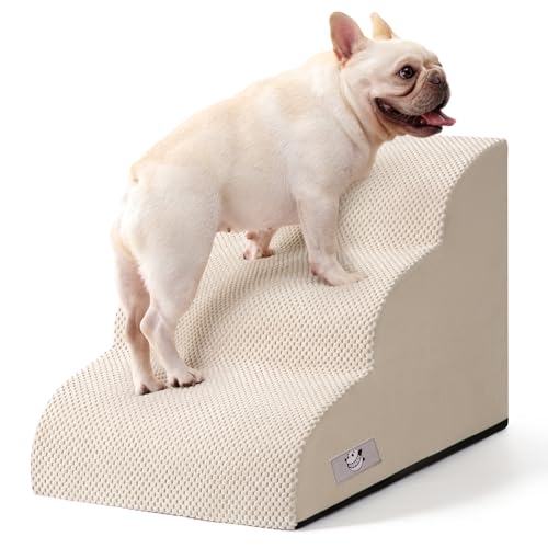 Dog Stairs for Small Dogs & Cats (Beige)