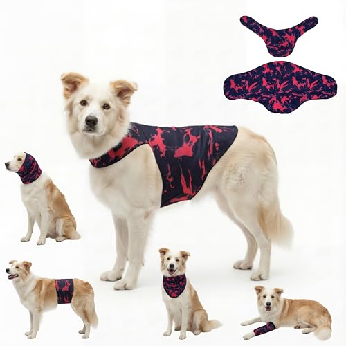 Dog & Cat Surgery Recovery Suit and Anxiety Wrap (L / Tie-Dye HH)