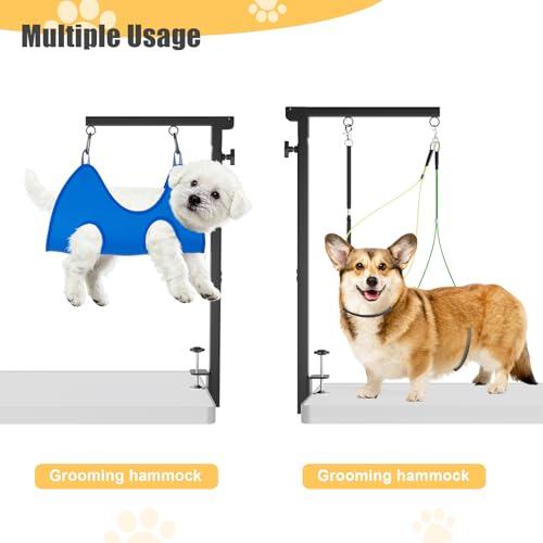 Foldable Dog Grooming Arm with Clamp (29''-41''(H) / Blue)