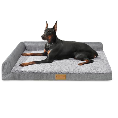 Orthopedic Large Dog Bed Washable Pet Sofa Bed 42''X28''Grey (Grey / 42"L x 28"W x 3.5"Th)