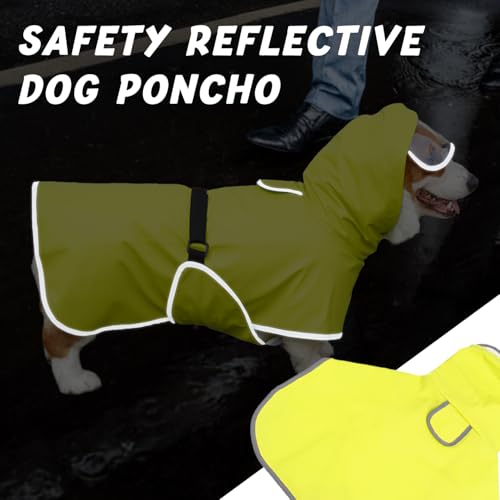 Dog Raincoat Hooded Slicker Poncho (X-Large / Green)