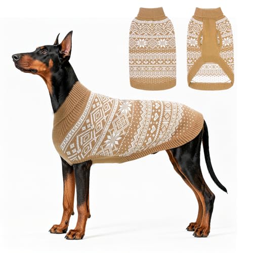 Dog Sweater Argyle (X-Large / Cream)