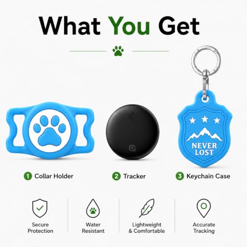Dog Tracker with Apple Find My (Blue)