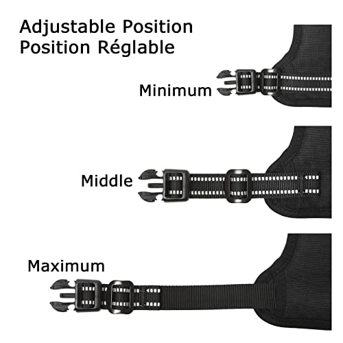 Dog Harness No Pull Adjustable Padded Reflective Harness for Small Medium Large Dogs with Handle for Walking Training (M / Black)