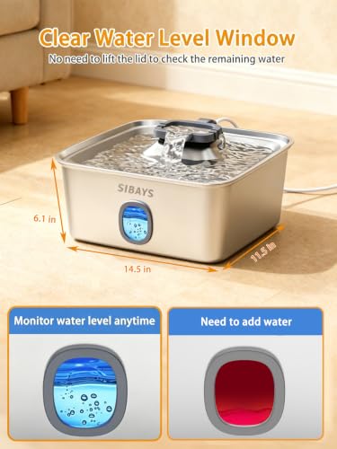 4Gal 15L Large Dog Water Fountain