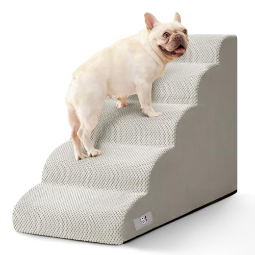 Dog Stairs for High Beds 22.4" H (Light Grey)