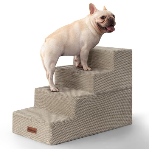 Dog Steps for Bed & Couch (Khaki / 4-Step 18.5" H)