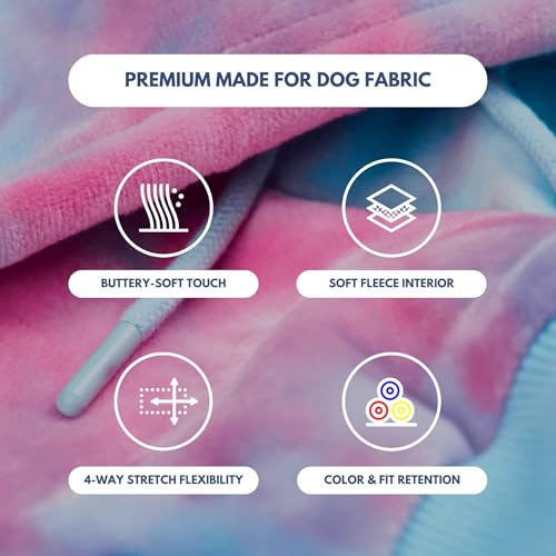 Dog Hoodie Buttery (Snow Cone Skydye / Small)