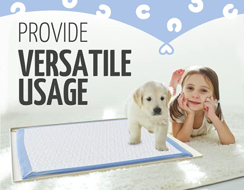 Dog Pee Pad Holder Tray Fits for 30” x 23” Pee Pads (30 x 23 Inches - 2 Pack / Beige)