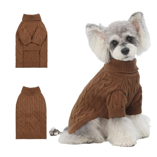 Small Medium Dog Sweater (Brown / Medium)