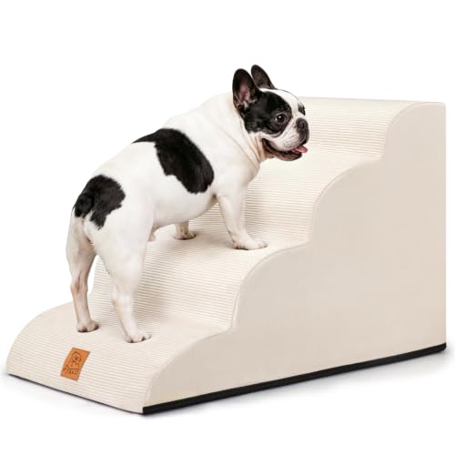 Dog Steps for Bed (Beige / 4-Step (H17.7))