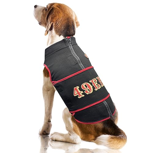 NFL SAN Francisco 49ERS Dog Anxiety Shirt Calming Soothing Solution Vest for Dogs (San Francisco 49ers / Medium)