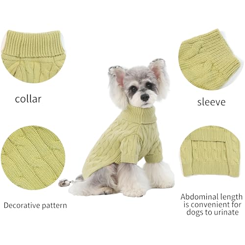 Small Medium Dog Sweater (Light Green / Medium)