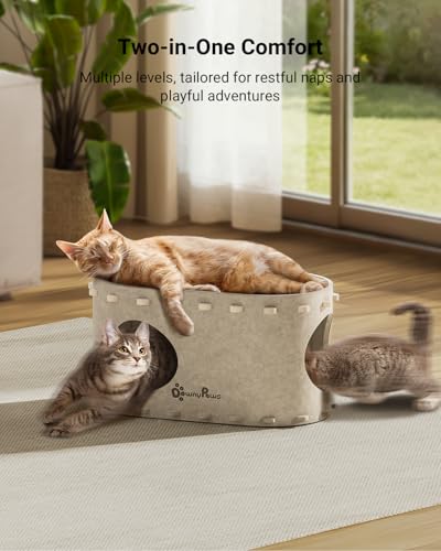 Cat House for Indoor Cats (Cream / Single)