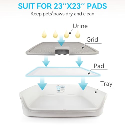 Dog Pee Pad Holder with Removable Post
