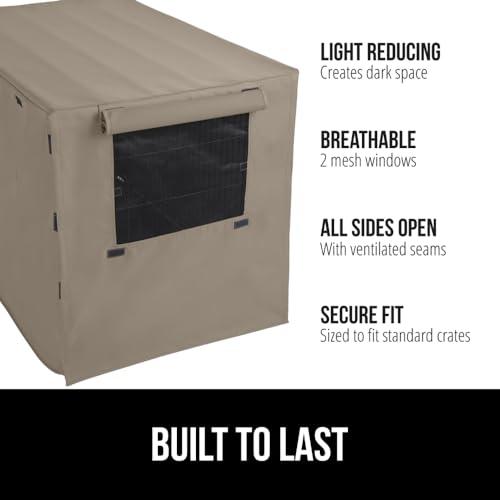 Dog Crate Covers (Light Taupe / 36" X 23" X 25")