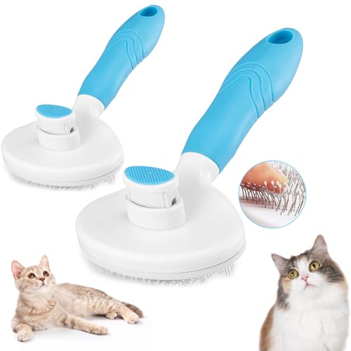 Self Cleaning Slicker Brush (2Pack Blue)