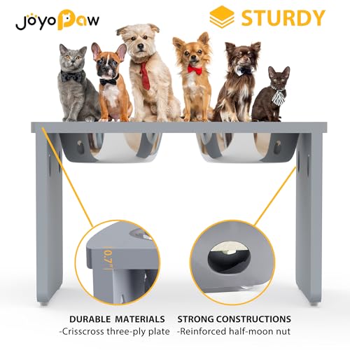 Elevated Dog Bowls (Grey / X Large: 13'' Tall-68 oz Bowl)