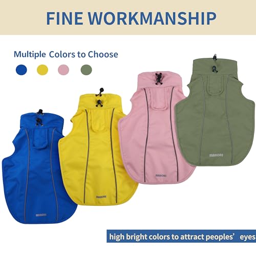 Adjustable Waterproof Dog Raincoat for Dogs (Army Green / Medium(13-22lb))