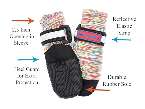 All Weather Neoprene Paw Protector Dog Boots with Reflective Straps in 5 Sizes! (Small)