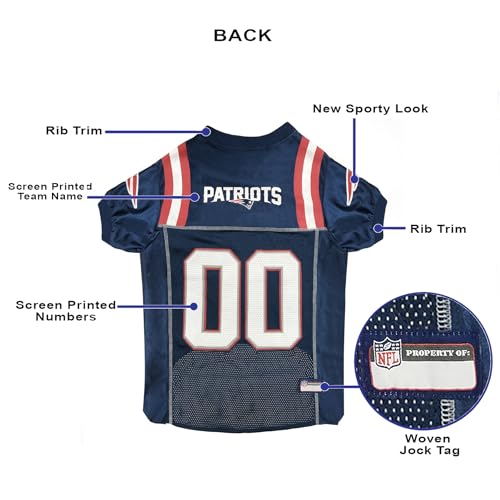 NFL New England Patriots Dog Jersey (New England Patriots / Large)