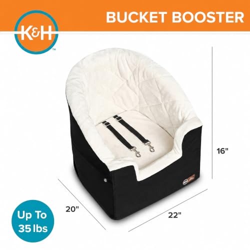 K&H Dog Car Seat (Large / Black/Cream)