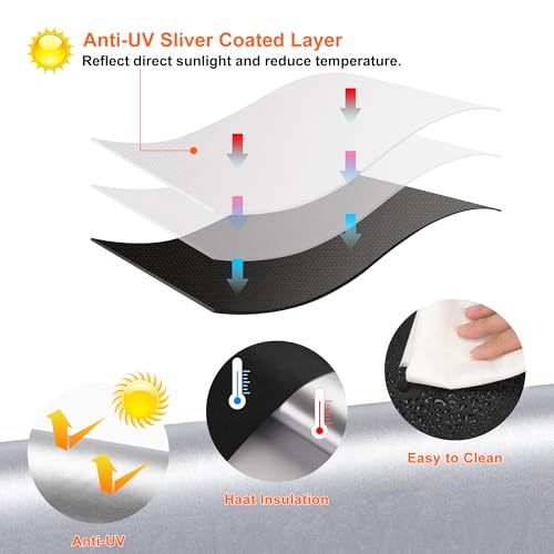 Black Out Window Cover Portable Blacout Curtains for Bedroom Guard Blinds (40"W x 57"H)