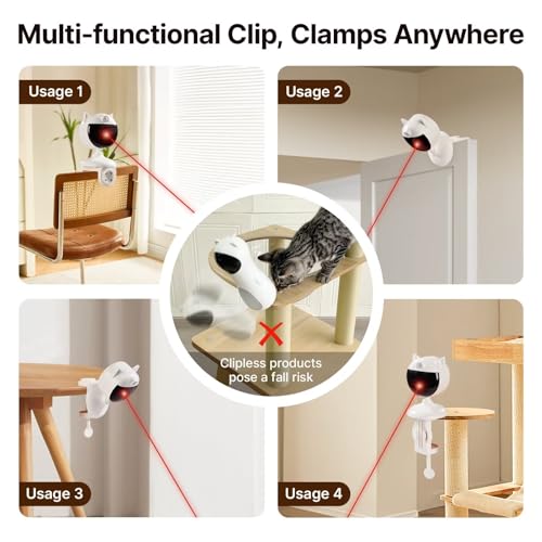 Smart Sensor Cat Laser Toys Interactive (Cream White)