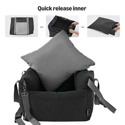 Dog Car Seat Pet Booster for Small (BLACK)