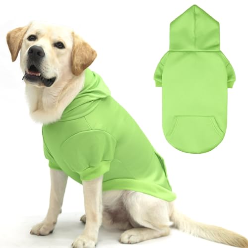 Dog Hoodie for Large Medium Small Dogs (Green / Large)