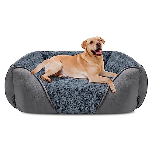 XX Large Dog Bed for Large Medium Small Dogs (XXL(42"x 30"x 10") / Grey)
