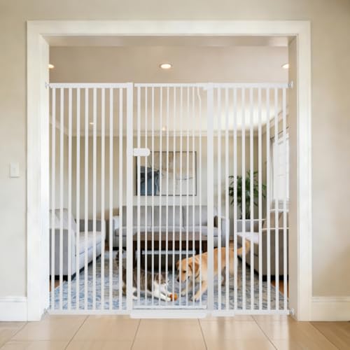Extra Tall Cat Gate 61.02" High 63.39" (61.02" H-white / 63.39"-67.71" W)