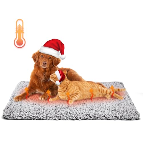 Self Heating Pet Pad (45.3"L x 27.5"W x 1.0"Th / Light Gray)