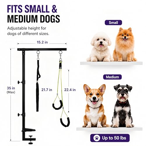 Adjustable Dog Grooming Arm & No