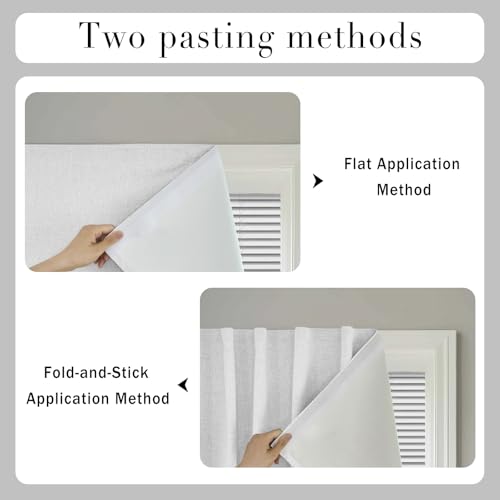 100% Self Adhesive Blackout Curtains (59"W x 72"L (Pack of 1) / Off-white)