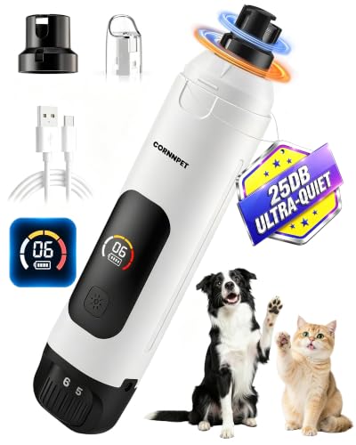 Dog Nail Grinder with New LCD Display (White)
