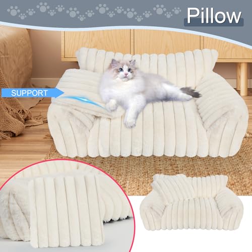 Dog Beds for Small Dogs (Medium(30x20x10") / White)
