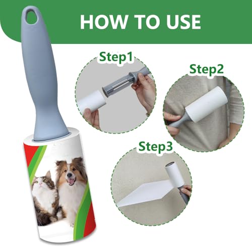 Pet Hair Lint Rollers (3 pcs - 270 Sheets)