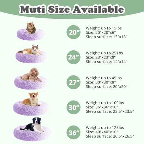 Dog & Cat Bed (20" / Purple)