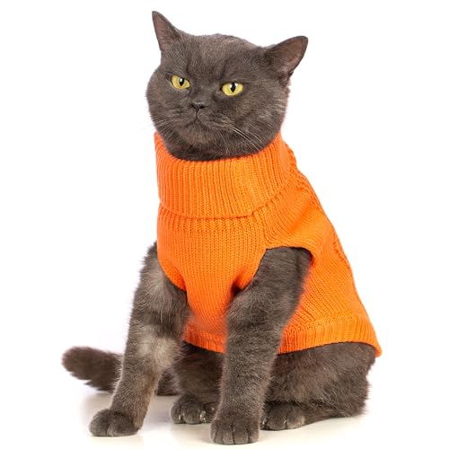 Cat Sweater Stretchy (Orange / X-Small)