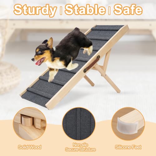 Large Dog Pet Ramp Stairs for Bed Couch Car Truck SUV (Medium)