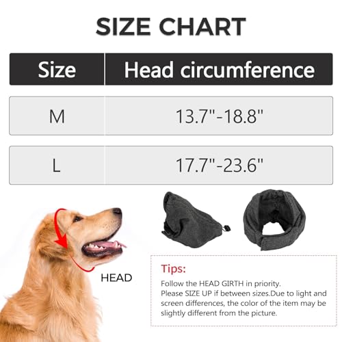 Dog Calming Hoodie Adjustable (Grey / M)