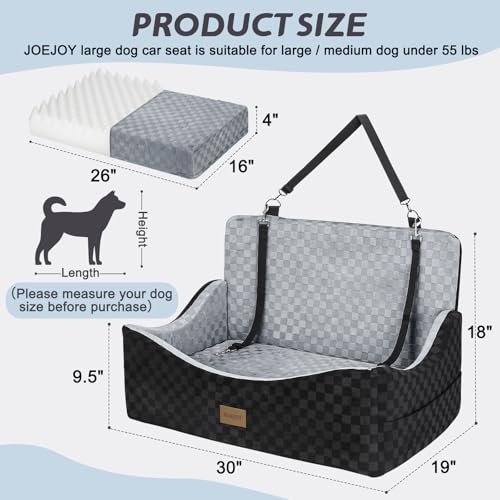 Dog Car Seat for Medium (Large / Grey)