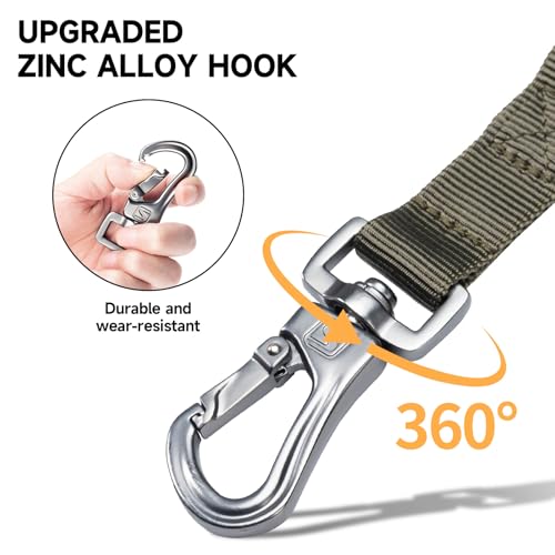 Tactical Military Bungee Nylon Dog Leash Adjustable (Ranger Green)