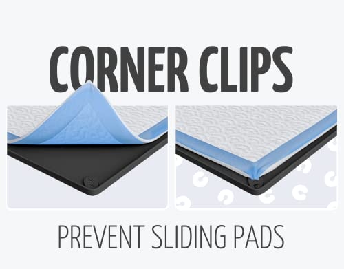 Dog Pee Pad Holder Tray Fits for 30” x 23” Pee Pads (30 x 23 Inches / Black)