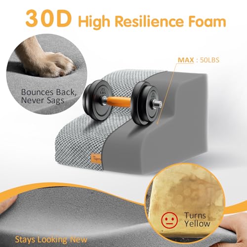 High Density Foam Pet Steps 2 Tiers (Grey / 15.7*15.7*11.8)