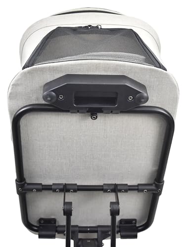 2026 Upgraded Version 3 in 1 Dog Cat Stroller with Detachable Carrier Lightweight Folding Portable All Terrain Pet Travel System Puppy Kitty Doggie Bunny Stroller for 30lbs (Light Khaki)
